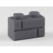 Part 98283 Dark Bluish Gray Brick, Modified 1 x 2 with Masonry Profile (Brick Profile) 